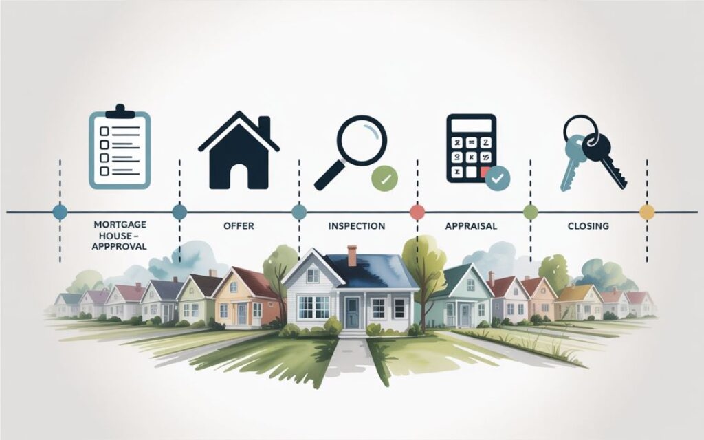 Home buying process timeline diagram