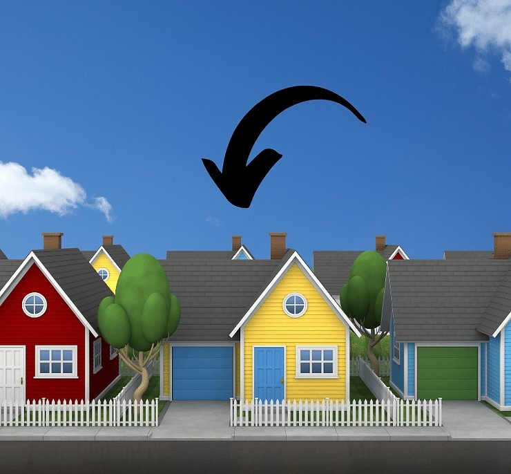 arrow pointing to a house - what's in an appraisal report