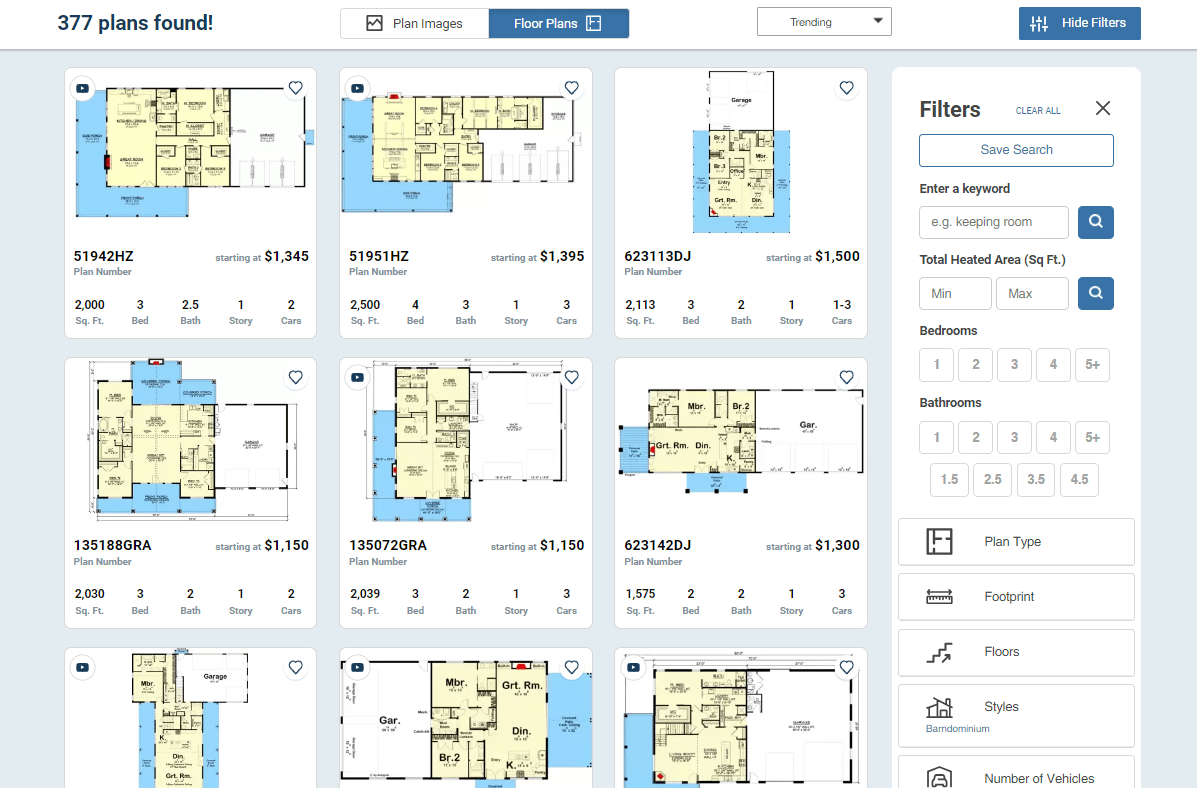 floor plan options