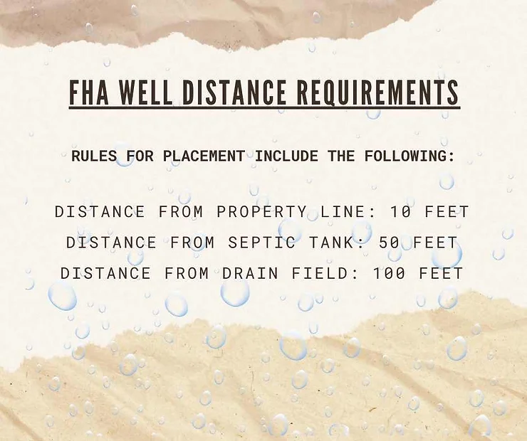 well distance requirements for fha appraisal