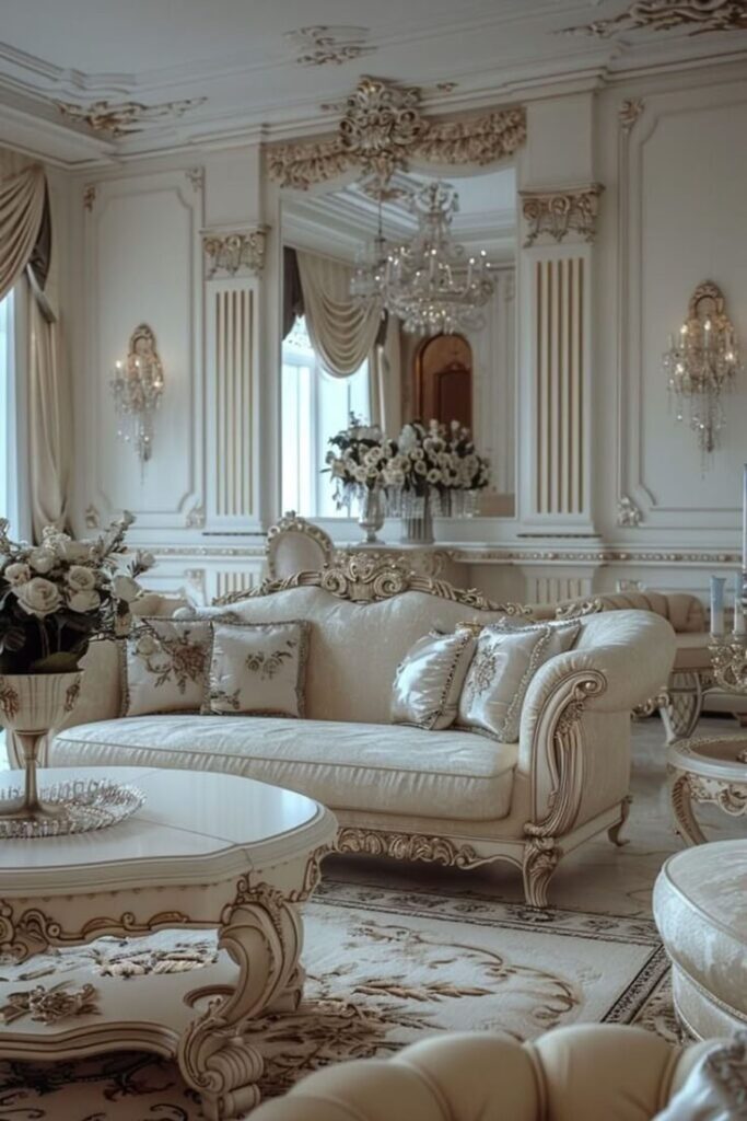 29 Dreamy Luxury Living Rooms for a Lavish Home Retreat rococo style sitting room