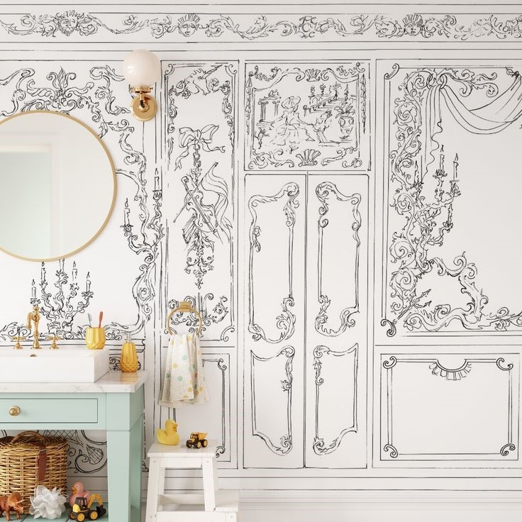 accent wall rococo accent wall
