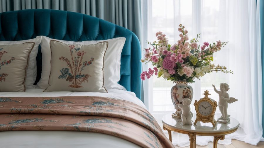 rococo bedroom with accessories rococo bedroom accessories and flowers
