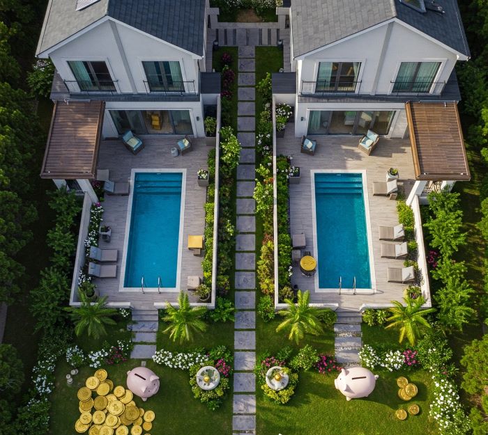luxury duplex4 luxury duplex - side by side units with pools