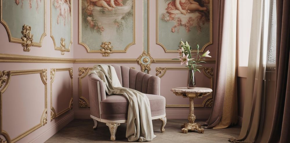 small rococo space rococo interior design - small living room