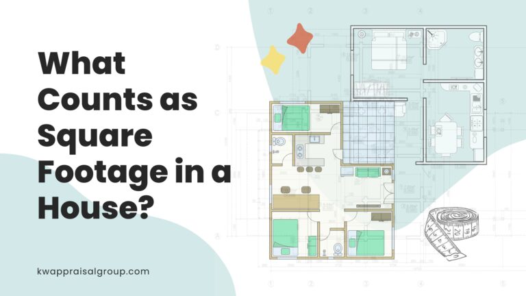 what counts as square footage - title image with backdrop of blueprints